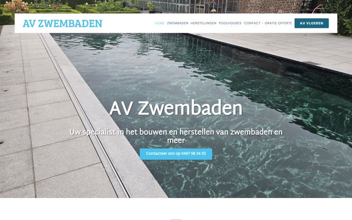 Screenshot of av-zwembaden.be