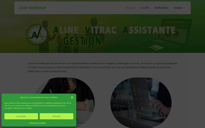 Screenshot of ava-gestion.fr
