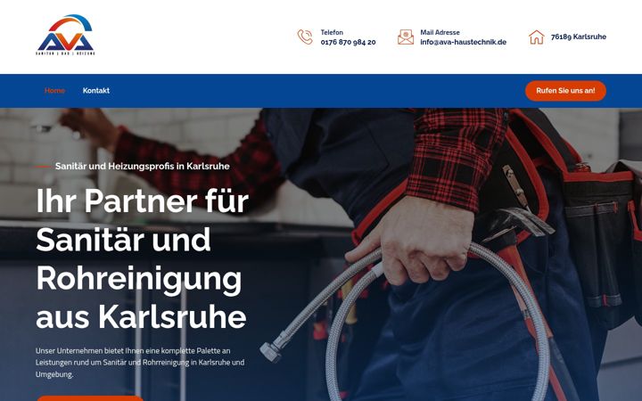 Screenshot of ava-haustechnik.de