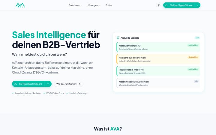 Screenshot of ava.bi