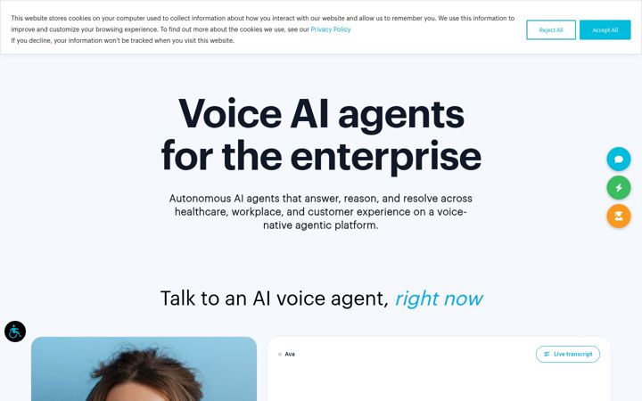 Screenshot of avaamo.ai