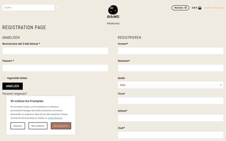 Screenshot of avaandyves-retail.com