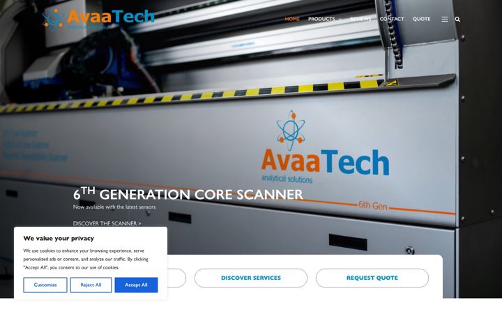 Screenshot of avaatech.com