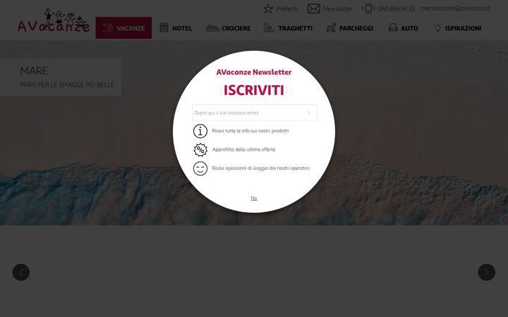 Screenshot of avacanze.it