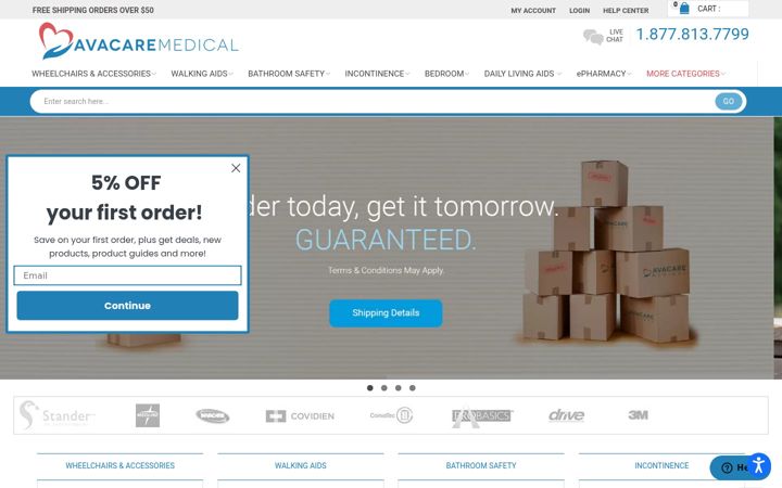Screenshot του avacaremedical.com