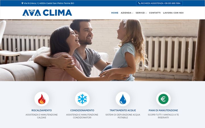 Screenshot of avaclima.it