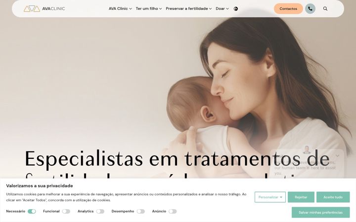 Zrzut ekranu avaclinic.pt