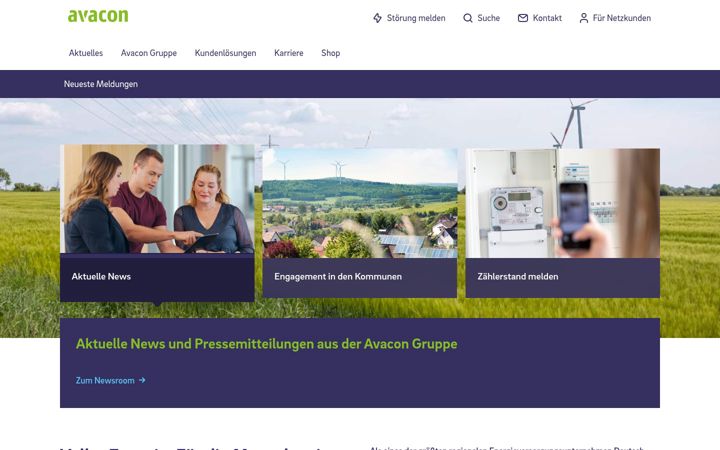Screenshot of avacon.de