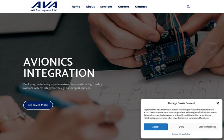 Screenshot of avaerospace.com