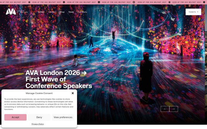 Screenshot of avafestival.com
