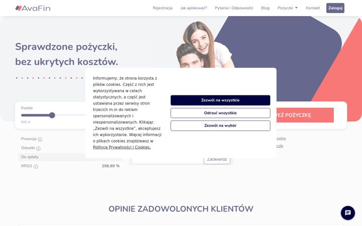 Screenshot of avafin.pl