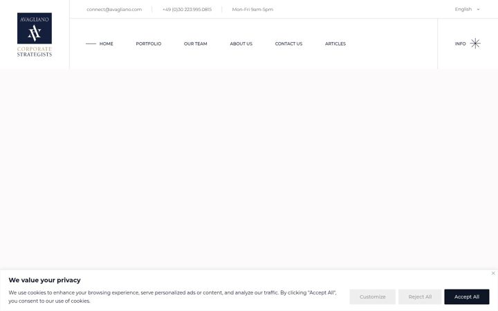 Screenshot of avagliano.com