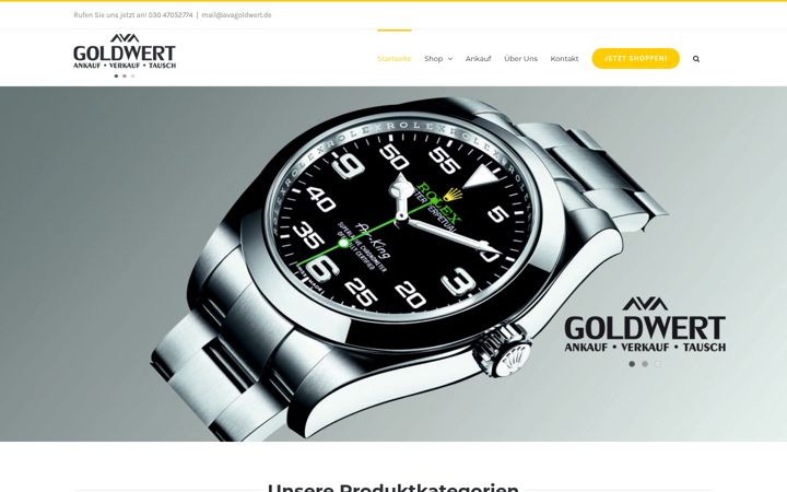 Screenshot of avagoldwert.de