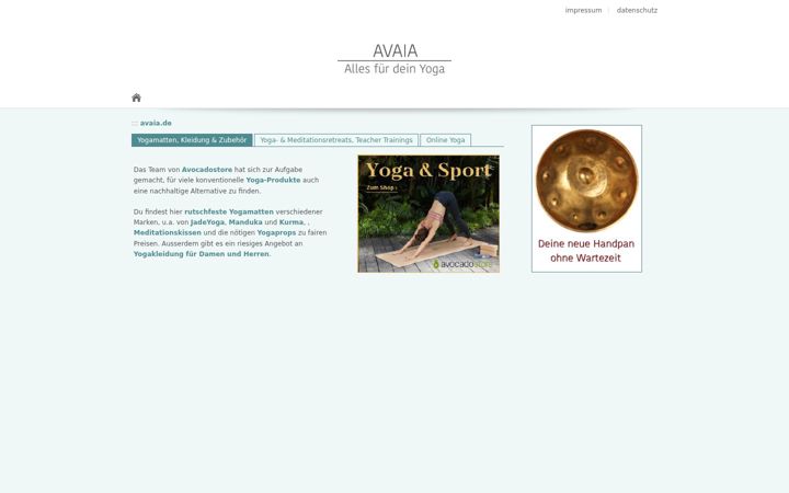 Screenshot of avaia.de