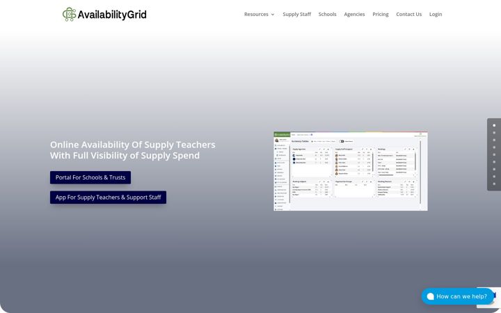 Screenshot of availabilitygrid.com