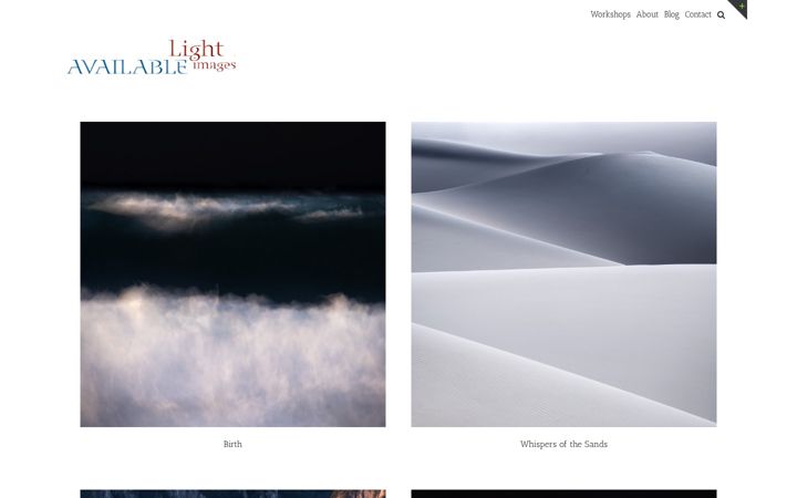 Screenshot of availablelightimages.com