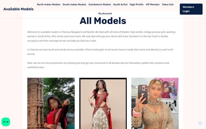 Screenshot of availablemodels.info