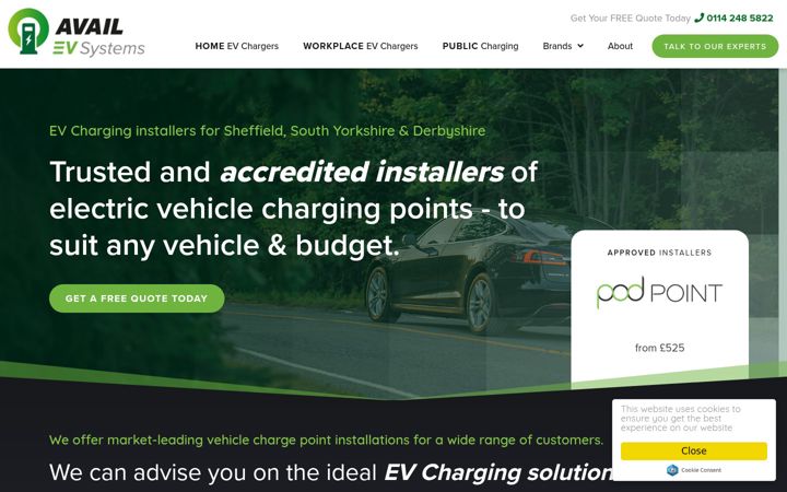 Screenshot of availev.co.uk