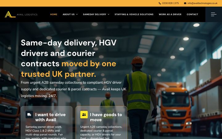 Zrzut ekranu availlogistics.co.uk