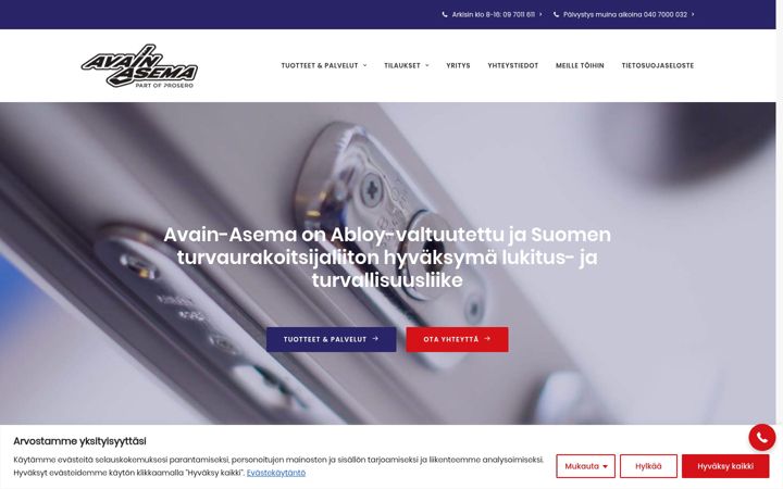 Screenshot of avain-asema.fi