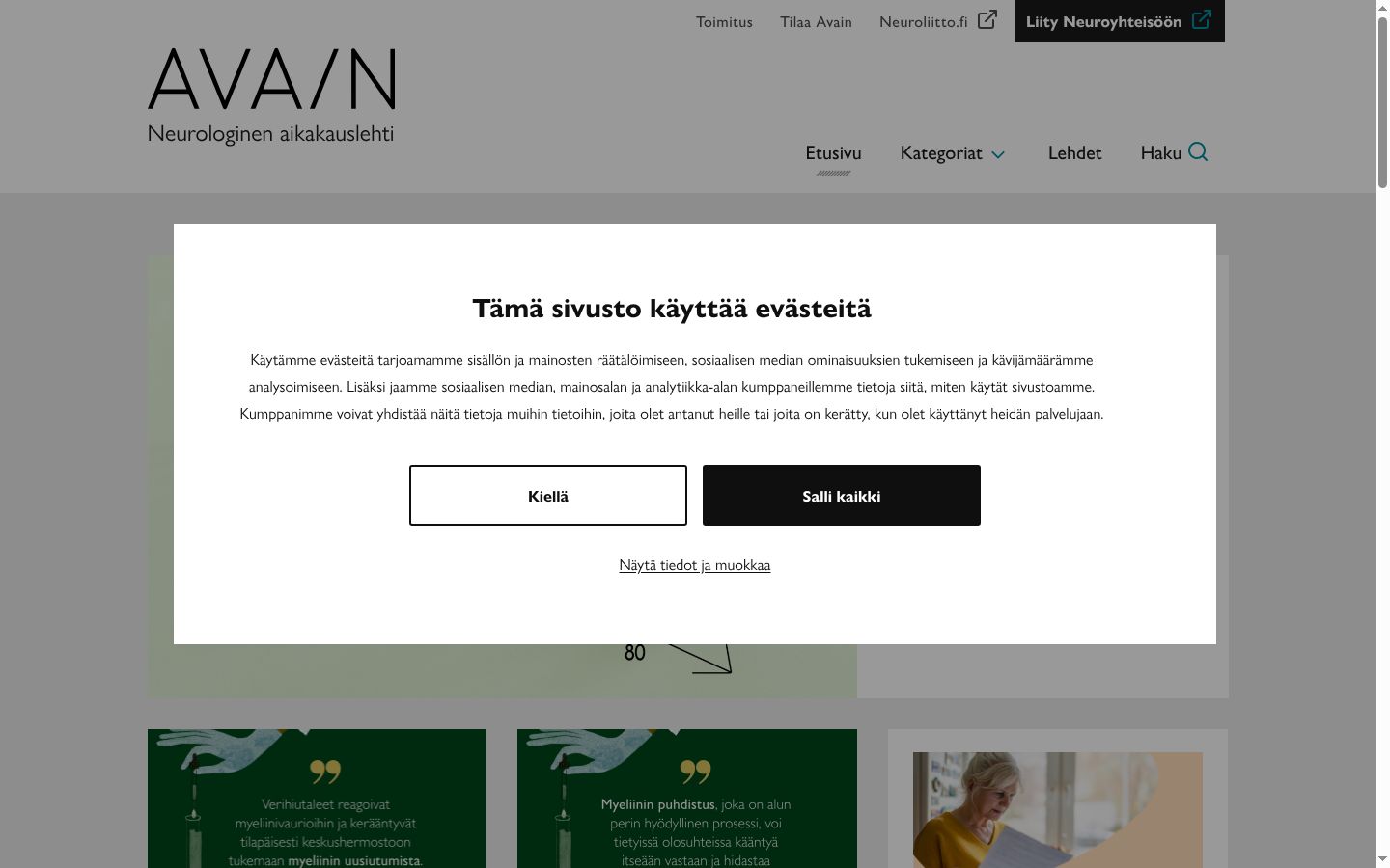 Posnetek zaslona pasice za privolitev, prikazane pred kakršno koli interakcijo
