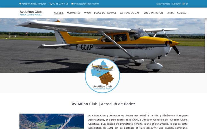 Captura de ecrã de avairon-club.fr