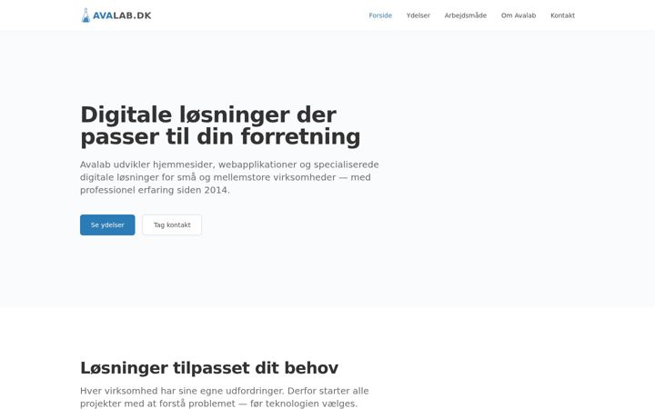 Screenshot of avalab.dk