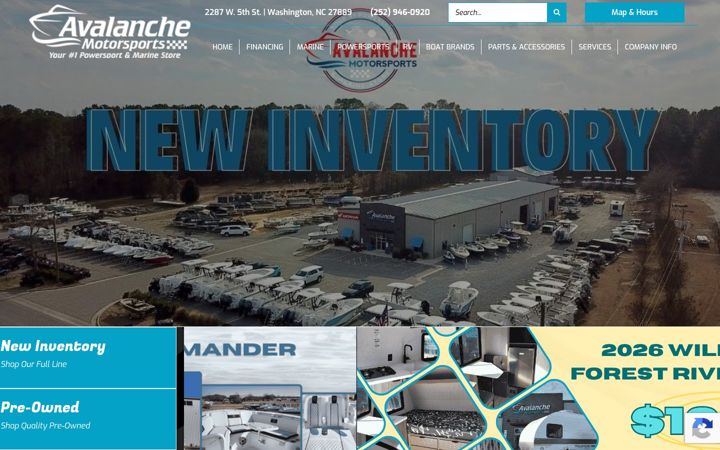 Screenshot of avalanche-motors.com