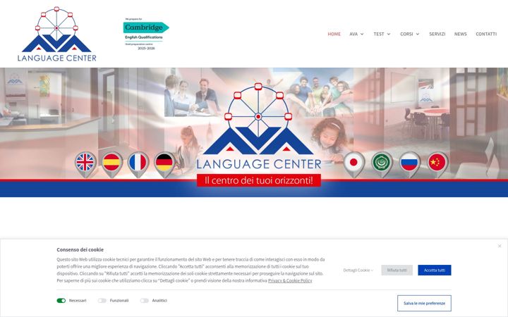Screenshot of avalanguagecenter.it