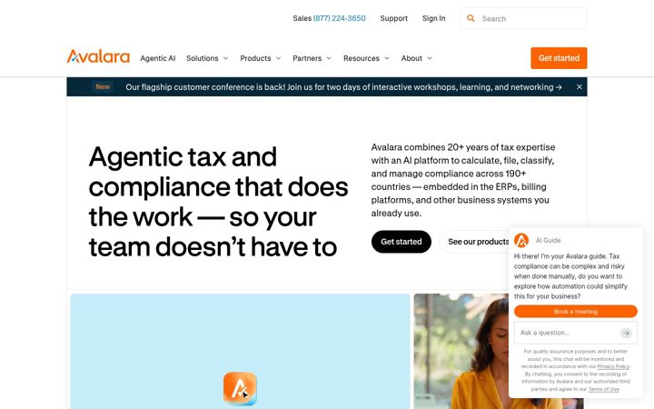 Screenshot of avalara.com