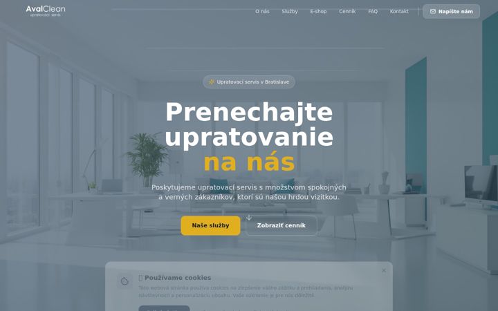 Screenshot of avalclean.eu