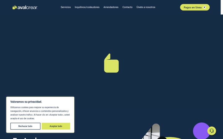Screenshot of avalcrear.com