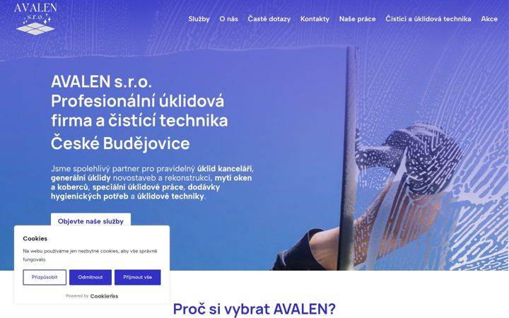 Posnetek zaslona avalen.cz