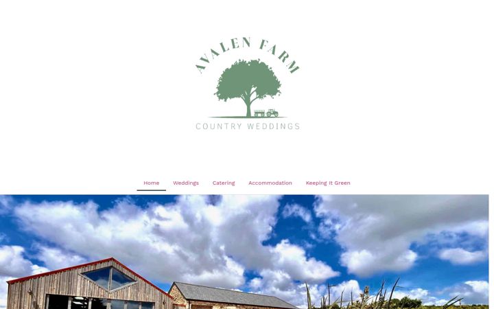 Screenshot of avalenweddings.co.uk