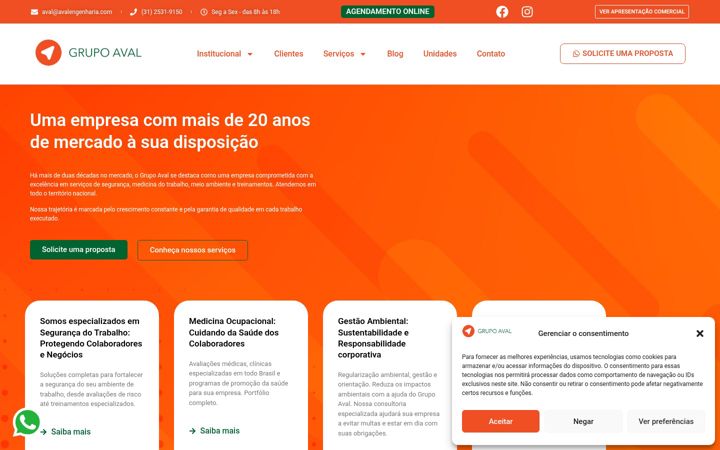 Screenshot of avalgrupo.com.br