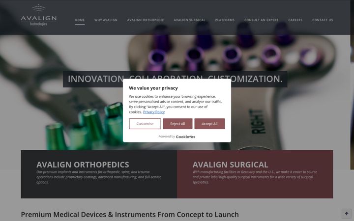 Screenshot of avalign.com