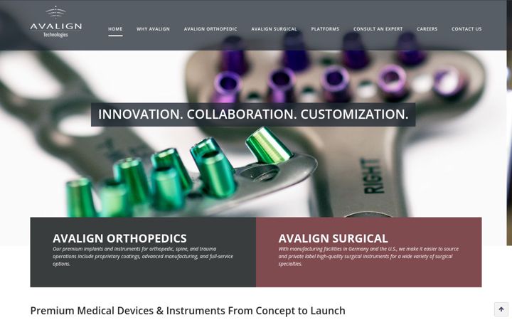 Screenshot of avalign.net