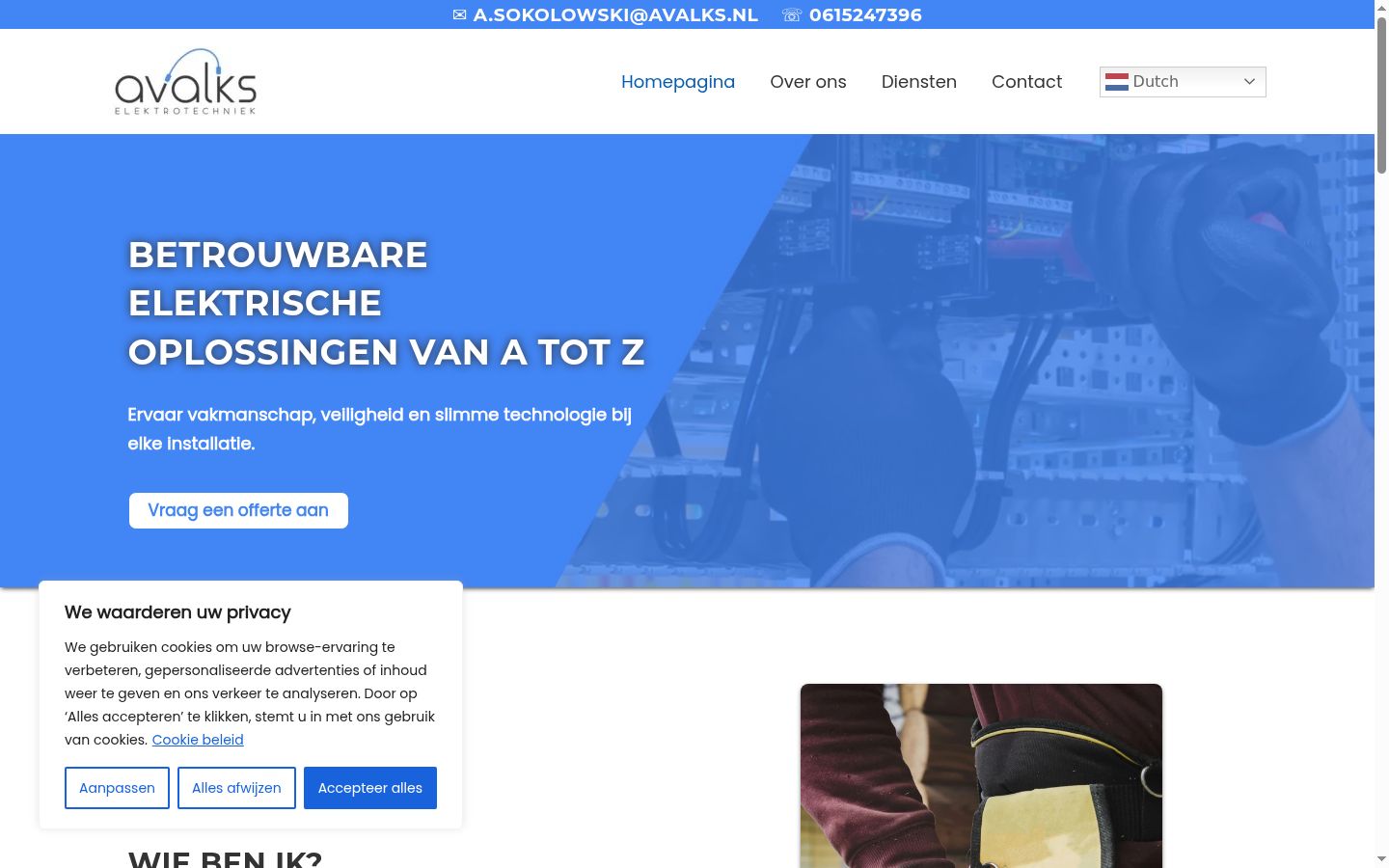 Screenshot tal-banner tal-kunsens muri qabel kwalunkwe interazzjoni
