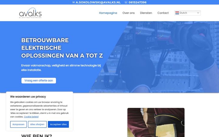Screenshot of avalks.nl