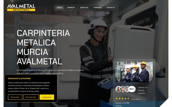 Screenshot of avalmetal.es