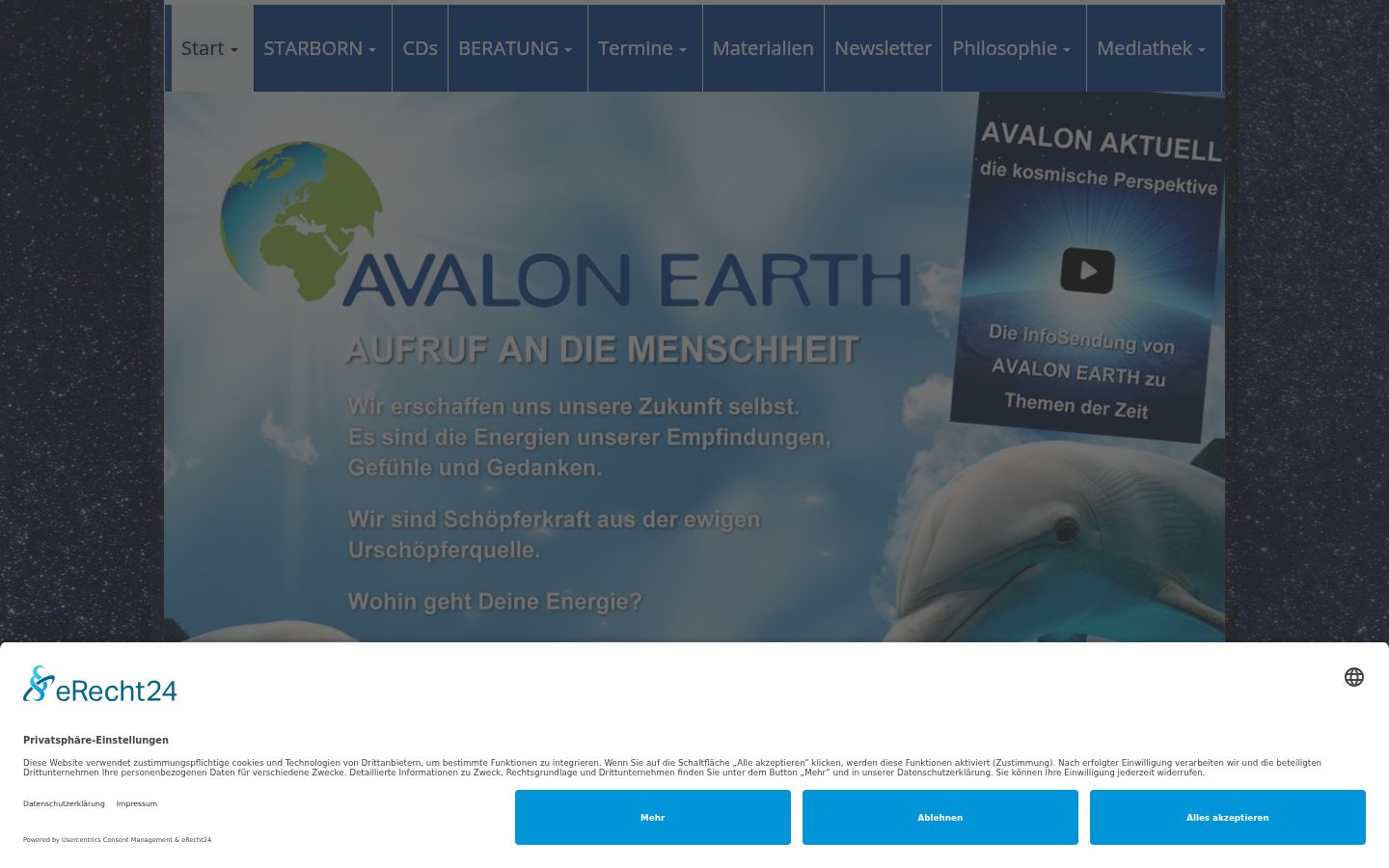 Screenshot of the consent banner shown before any interaction