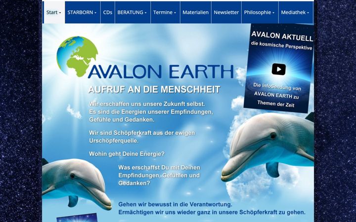 Screenshot of avalon-earth.de