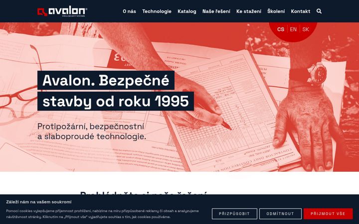 Zrzut ekranu avalon.cz
