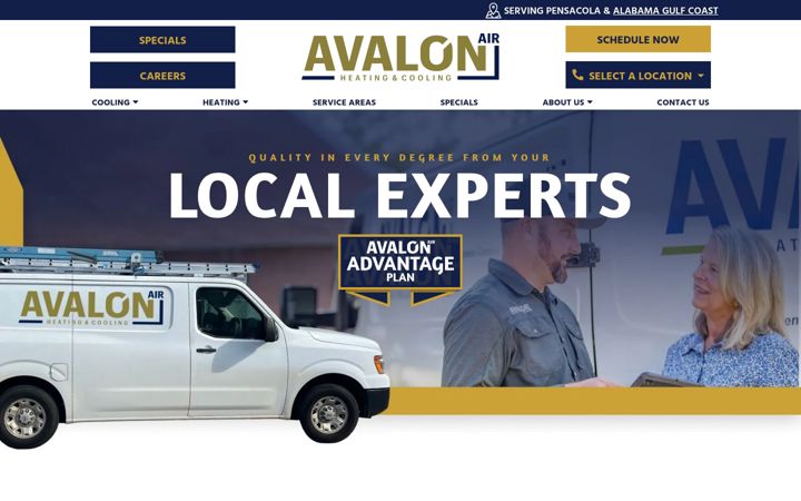 Screenshot of avalonair.com