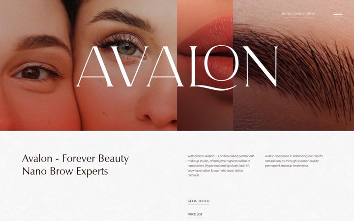 Screenshot of avalonbeauty.uk