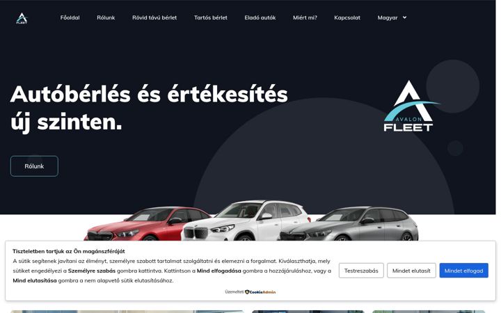 Skjermbilde av avalonfleet.hu