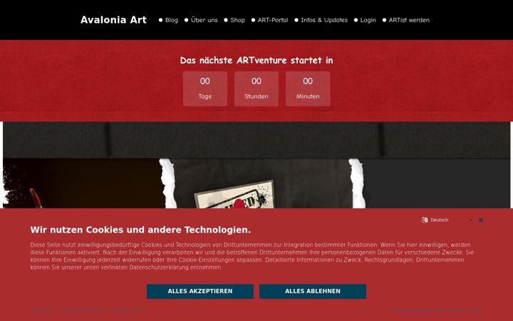 Screenshot of avaloniaart.de