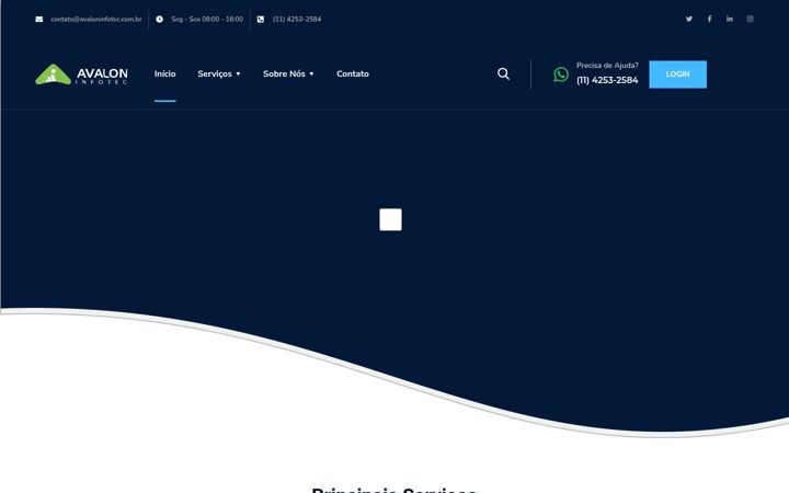 Screenshot van avaloninfotec.com.br