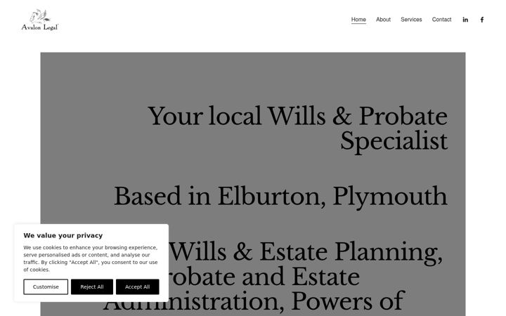Screenshot of avalonlegalconsultancy.co.uk
