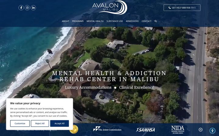 Screenshot of avalonmalibu.com